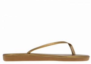 Japonki Damskie Ancient Greek Sandals Saionara Złote Brązowe | SZB1042RH