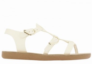 Sandały Płaskie Dziecięce Ancient Greek Sandals Little Grace Kelly Soft Białe | MRJ295GD