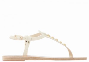 Sandały Z Paskiem Na Plecy Damskie Ancient Greek Sandals Lito Bee Białe | TUC557AX