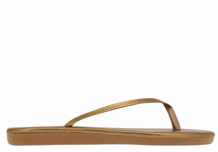 Japonki Damskie Ancient Greek Sandals Saionara Złote Brązowe | SZB1042RH