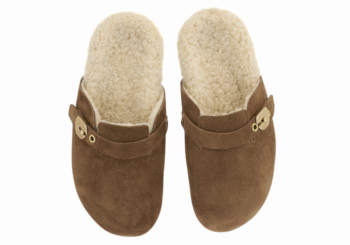 Kapcie Damskie Ancient Greek Sandals Vasilitsa Ciemny Brązowe | FWE869AV
