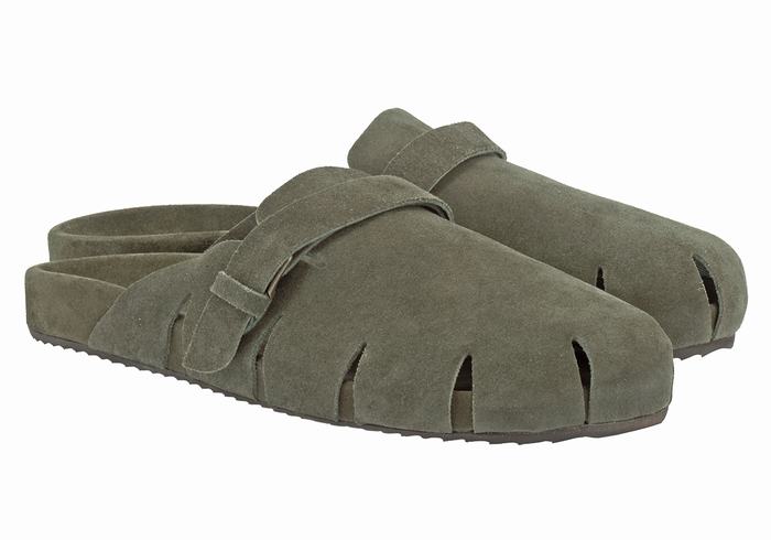 Kapcie Męskie Ancient Greek Sandals Atlas Ciemny Zielone | WBR621IA