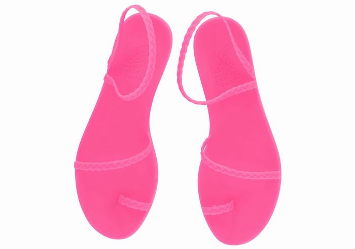 Plecione Sandały Damskie Ancient Greek Sandals Eleftheria Różowe Różowe | HLW5919BJ