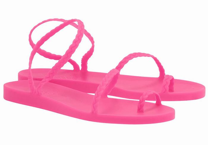 Plecione Sandały Damskie Ancient Greek Sandals Eleftheria Różowe Różowe | HLW5919BJ
