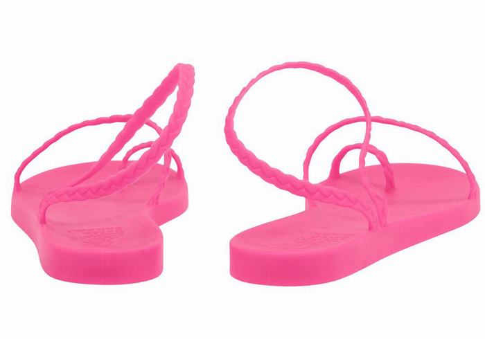Plecione Sandały Damskie Ancient Greek Sandals Eleftheria Różowe Różowe | HLW5919BJ