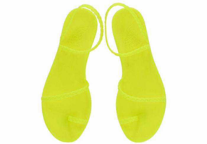 Plecione Sandały Damskie Ancient Greek Sandals Eleftheria Żółte | LGV8544PO