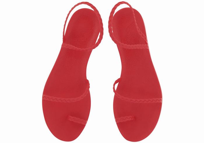 Plecione Sandały Damskie Ancient Greek Sandals Eleftheria Czerwone | LSS622TY