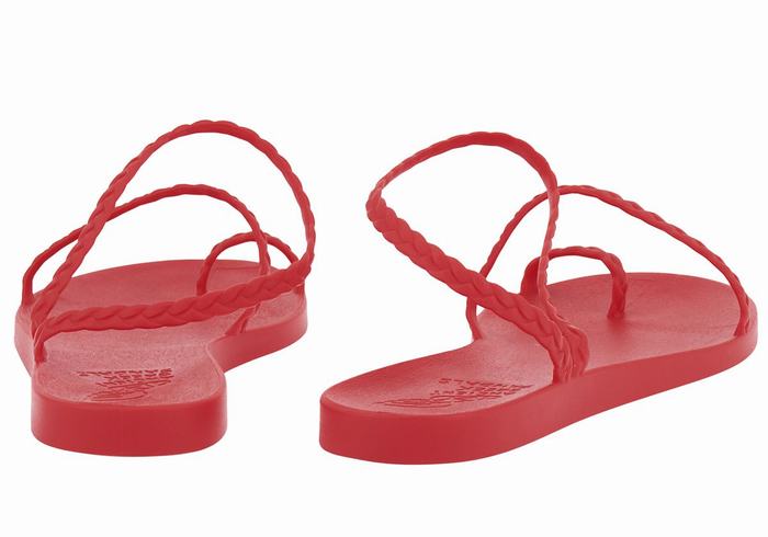 Plecione Sandały Damskie Ancient Greek Sandals Eleftheria Czerwone | LSS622TY