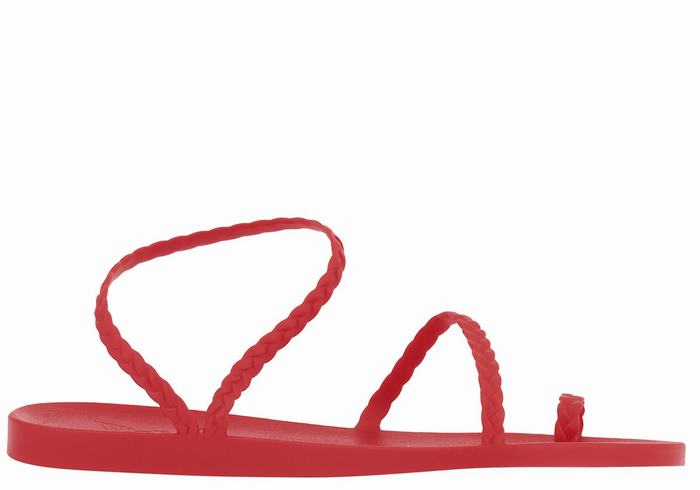 Plecione Sandały Damskie Ancient Greek Sandals Eleftheria Czerwone | LSS622TY