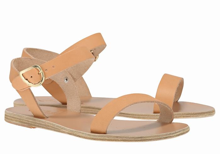 Sandały Casual Damskie Ancient Greek Sandals Drama New Leather Beżowe | YDT9838XI