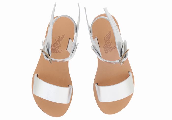 Sandały Casual Dziecięce Ancient Greek Sandals Little Ikaria Soft Srebrne | RSY2265DL