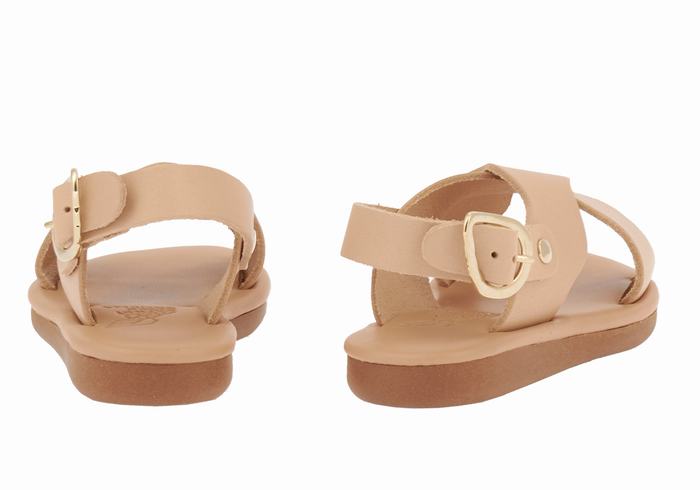 Sandały Casual Dziecięce Ancient Greek Sandals Little Atokos Soft Beżowe | YFY111CA