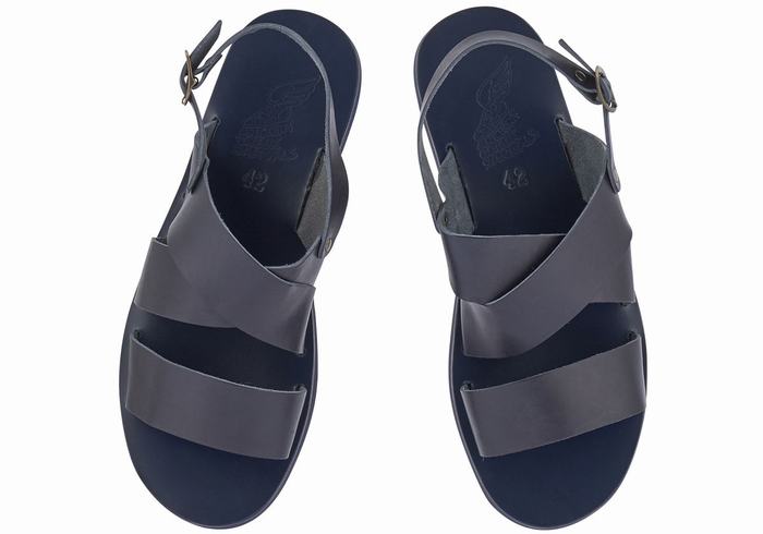 Sandały Casual Męskie Ancient Greek Sandals Miltos Ciemny Niebieskie | CIS142WT
