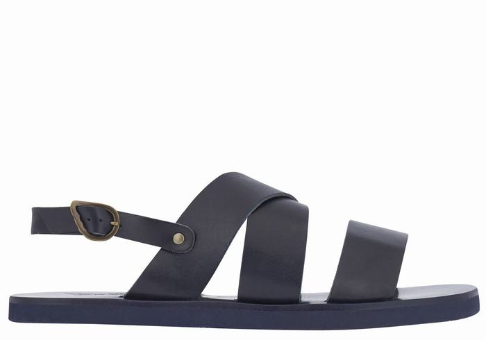 Sandały Casual Męskie Ancient Greek Sandals Miltos Ciemny Niebieskie | CIS142WT