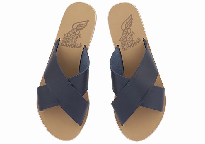 Sandały Do Wsuwania Damskie Ancient Greek Sandals Thais Ciemny Niebieskie | FWR16ON