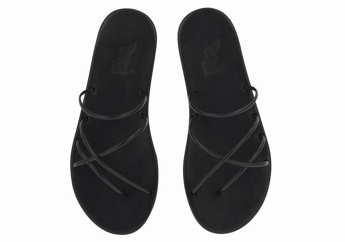 Sandały Do Wsuwania Damskie Ancient Greek Sandals Pu Czarne | CXL3643GF
