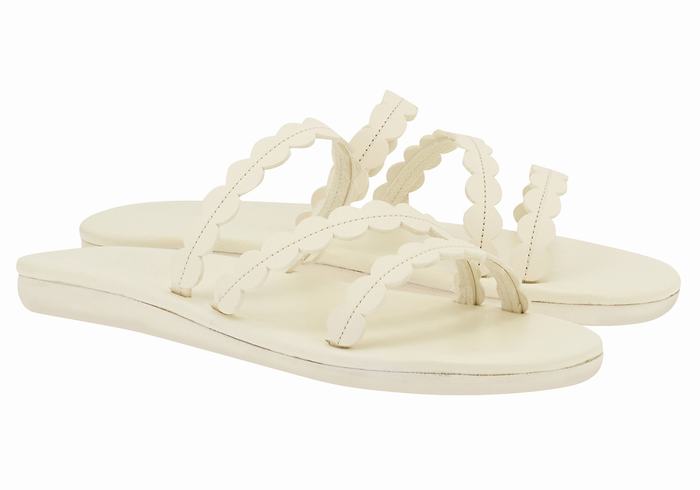 Sandały Do Wsuwania Damskie Ancient Greek Sandals Oceanis Białe | CZU5240TT