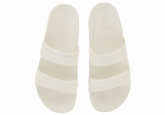 Sandały Do Wsuwania Damskie Ancient Greek Sandals Meli Białe | HVM10091PL