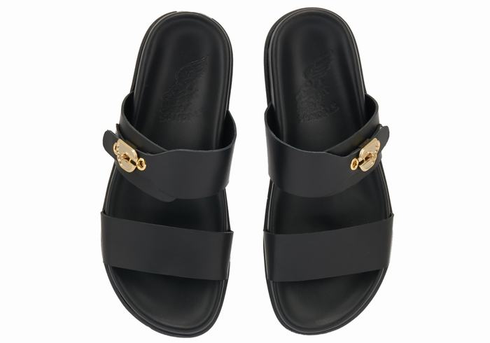 Sandały Do Wsuwania Damskie Ancient Greek Sandals Latria Czarne | XOM6737EV