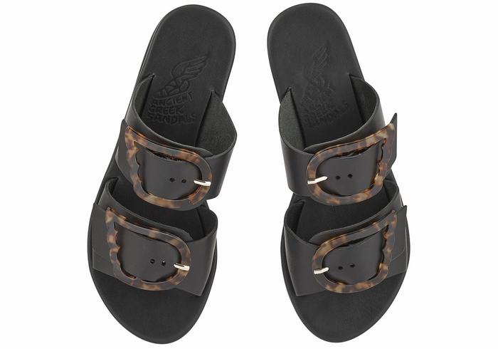 Sandały Do Wsuwania Damskie Ancient Greek Sandals Iaso Czarne | CGG1020KM