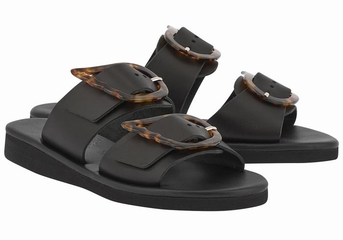 Sandały Do Wsuwania Damskie Ancient Greek Sandals Iaso Czarne | CGG1020KM