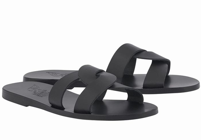 Sandały Do Wsuwania Damskie Ancient Greek Sandals Desmos Czarne | QXT8429GK