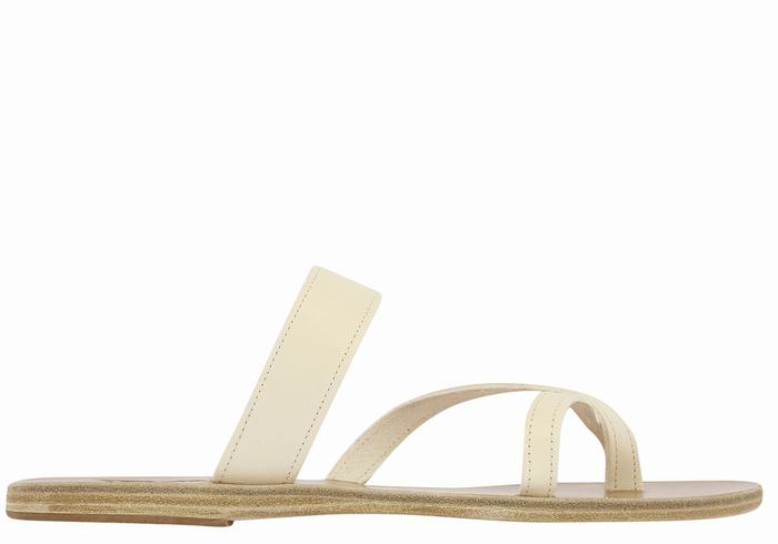 Sandały Do Wsuwania Damskie Ancient Greek Sandals Daphnae Leather Białe | BJJ1023NU