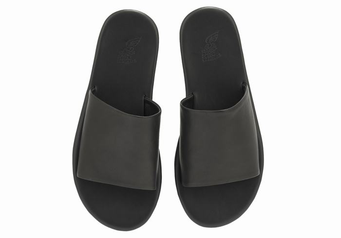 Sandały Do Wsuwania Damskie Ancient Greek Sandals Cerastes Czarne | THB2274WB