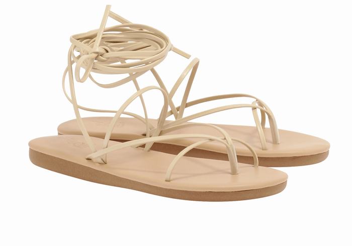 Sandały Gladiatorki Damskie Ancient Greek Sandals String Beżowe | FJK5285JH
