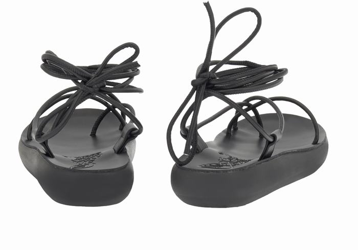 Sandały Gladiatorki Damskie Ancient Greek Sandals Diakopes Comfort Czarne | FZV3080JC