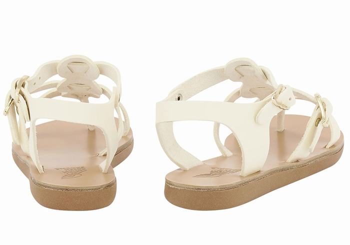 Sandały Płaskie Dziecięce Ancient Greek Sandals Little Grace Kelly Soft Białe | MRJ295GD