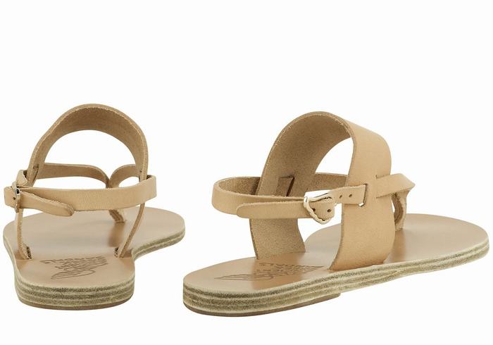 Sandały Z Paskiem Na Plecy Damskie Ancient Greek Sandals Zoe Flip Flop Leather Beżowe | JKX393IC