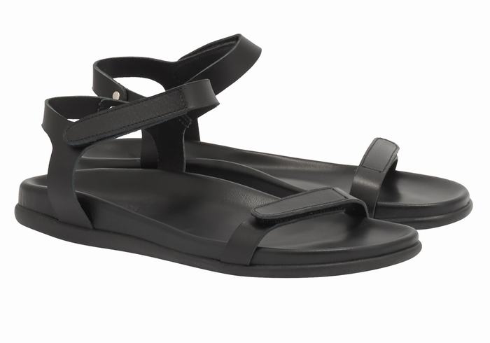 Sandały Z Paskiem Na Plecy Damskie Ancient Greek Sandals Poros Czarne | NXW799KR