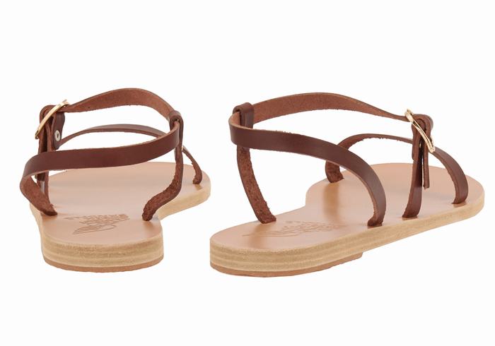 Sandały Z Paskiem Na Plecy Damskie Ancient Greek Sandals Niove Leather Kawa | NMO55100XB