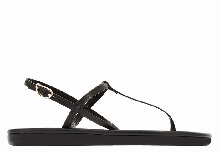 Sandały Z Paskiem Na Plecy Damskie Ancient Greek Sandals Lito Flip Flop Czarne | BAP836JW