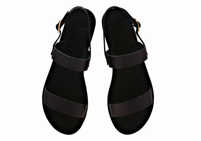 Sandały Z Paskiem Na Plecy Damskie Ancient Greek Sandals Clio Czarne | KKW5767AP