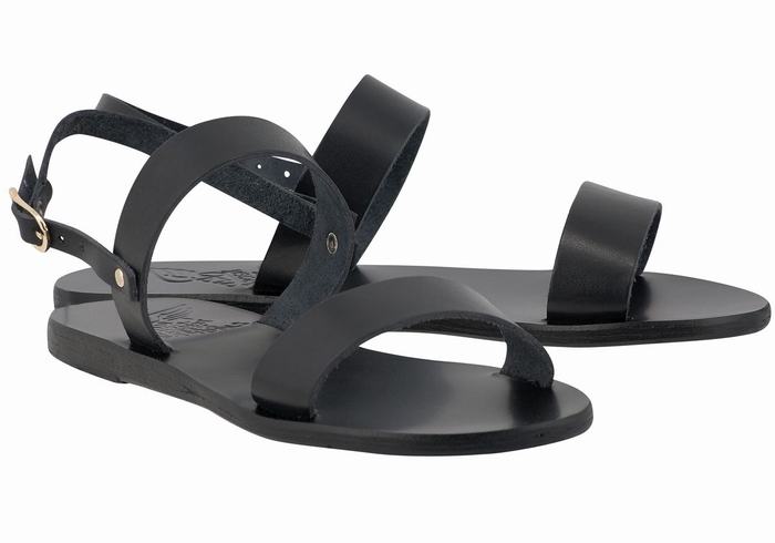 Sandały Z Paskiem Na Plecy Damskie Ancient Greek Sandals Clio Czarne | KKW5767AP
