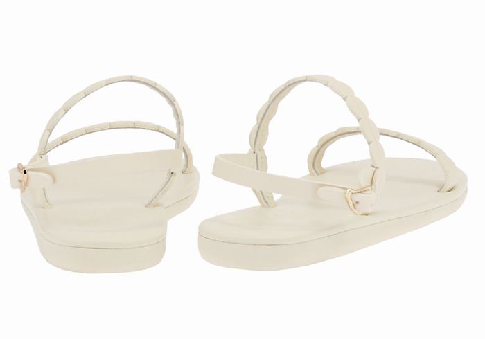 Sandały Z Paskiem Na Plecy Damskie Ancient Greek Sandals Aroula Białe | LXR212GF