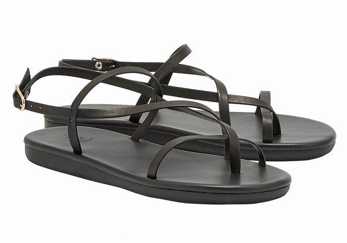 Sandały Z Paskiem Na Plecy Damskie Ancient Greek Sandals Alethea Czarne | SGZ466OD