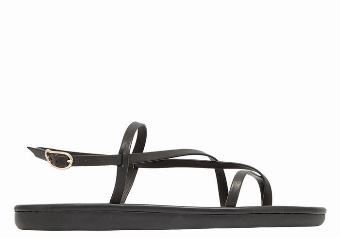 Sandały Z Paskiem Na Plecy Damskie Ancient Greek Sandals Alethea Czarne | SGZ466OD