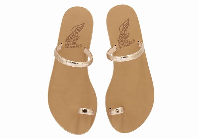 Sandały Ze Słupkami Damskie Ancient Greek Sandals Ophion Różowe Złote | NGY715WD