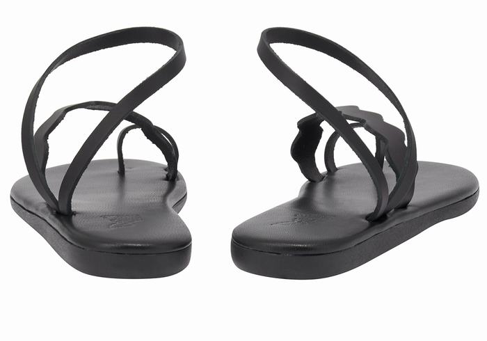Sandały Ze Słupkami Damskie Ancient Greek Sandals Koralia Czarne | MLV7398DR