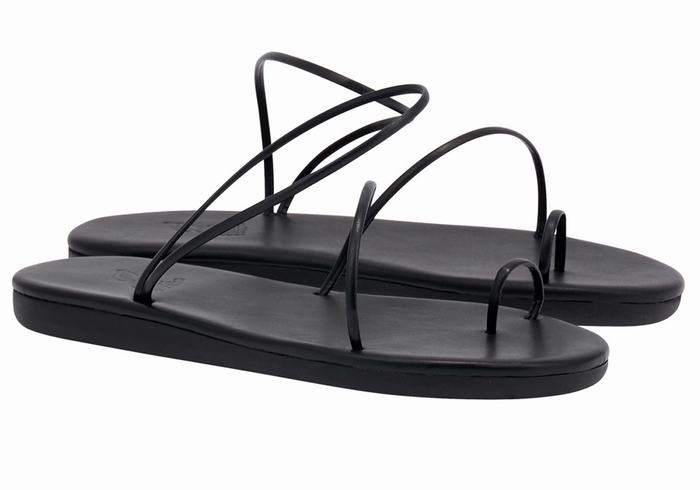 Sandały Ze Słupkami Damskie Ancient Greek Sandals Kansiz Czarne | QXM1658FC