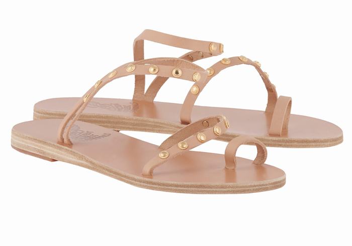 Sandały Ze Słupkami Damskie Ancient Greek Sandals Eleftheria Bee Beżowe | YRD2139AV