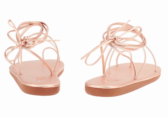 Sandały Ze Słupkami Damskie Ancient Greek Sandals Du Różowe Złote | IDC5140AM