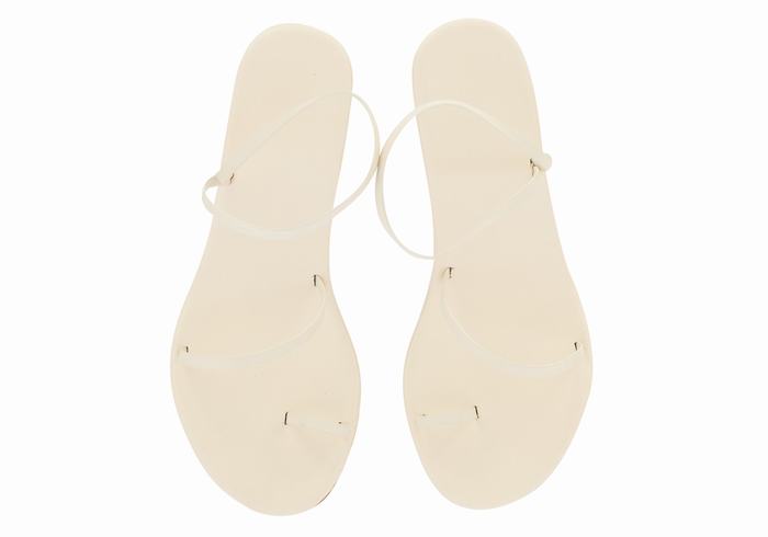 Sandały na Koturnie Damskie Ancient Greek Sandals Chora Mid Białe | FQK791VB